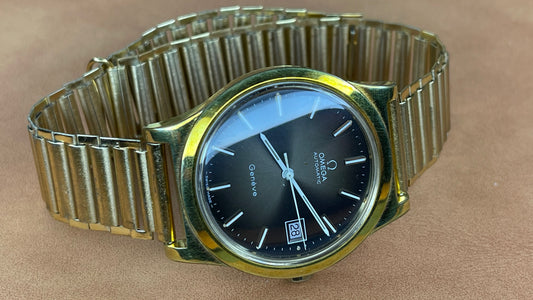 vintage 1970s omega Genève date dial gents automatic watch