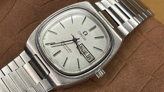 Vintage mid 1970s omega seamaster 35mm stainless steel TV style case automatic Men's gents Watch