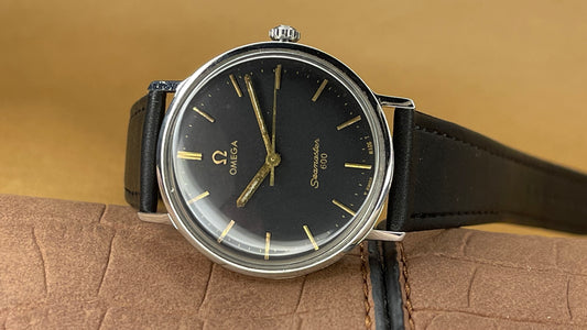 vintage 1970s omega seamaster black dial gents automatic  watch omega watch  FAST SHIPPING on sale